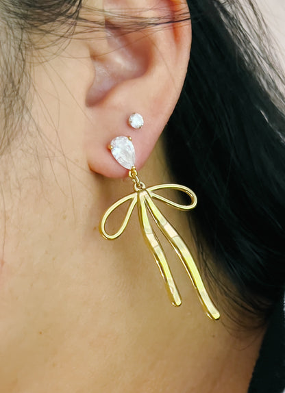 E183 PREPPY BOW DANGLES