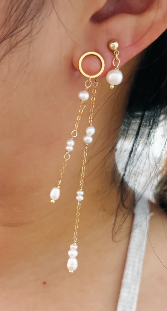 E172 DOUBLE PEARL DANGLES